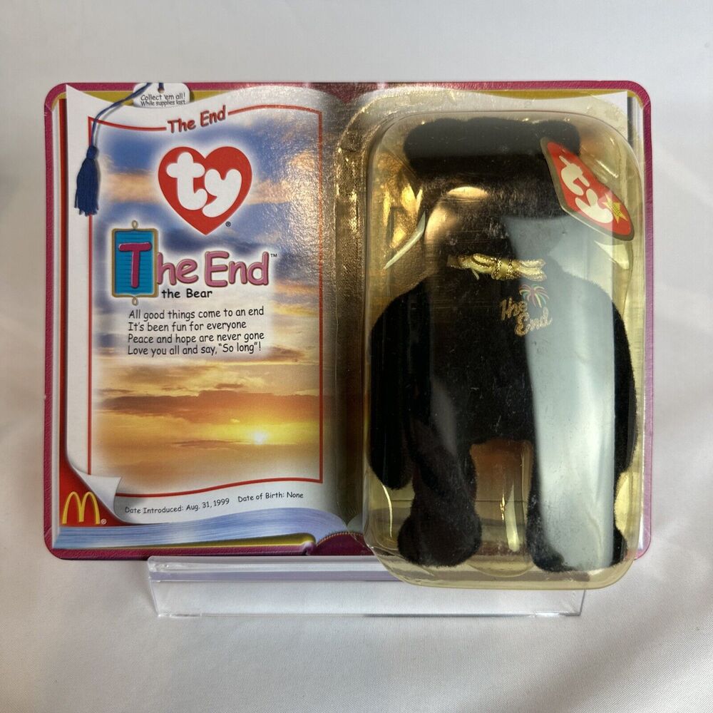 McDonalds TY - THE END THE BEAR Teenie Beanie Baby RARE Retired 1999